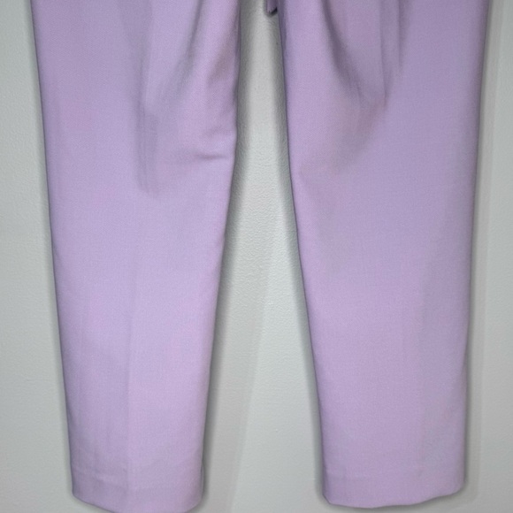 LOFT Marisa Slim Tie Waist Ankle Pant Dress Pants Lavender Purple Size 12 - Picture 9 of 12